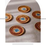 ست زیرلیوانی 6 عددی با طرح آبی