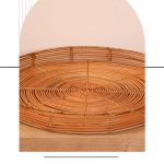 سینی گرد چوبی پیچیده شده