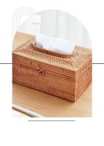 جعبه دستمال کاغذی حصیری