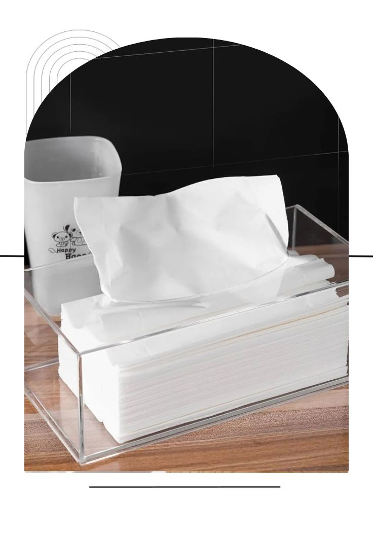 Untitled design(54) جعبه دستمال کاغذی شفاف - Image 1