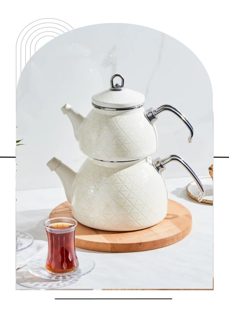 Untitled design(9) کتری و قوری لعاب دار طرح کریستال - Image 1