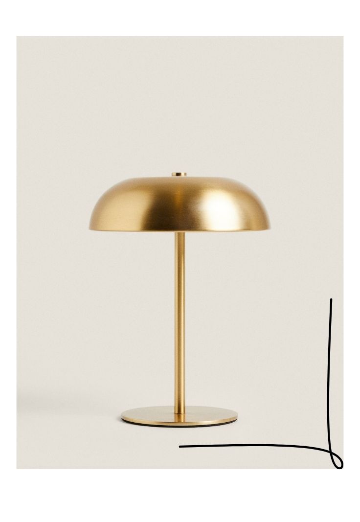 Untitled design(204) چراغ لمسی شارژی رومیزی طلایی - Image 1