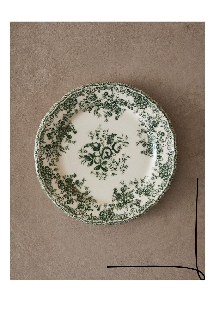 Untitled design(302) پیش دستی گلدار سبز ZARA HOME - Image 1