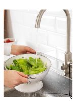آبکش لعابی کرم رنگ IKEA