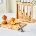 سرویس چاقو با استند چوبی و تخته برش karaca VIGOR - Image 3