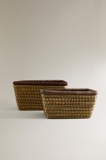 سبد مستطیل بافته شده zara home - Image 6