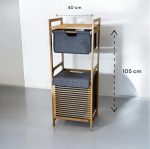 نظم دهنده و سبد رخت کشودار بامبو - Image 5