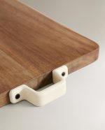 تخته برش چوبی با دسته سرامیکی ZARA HOME - Image 3