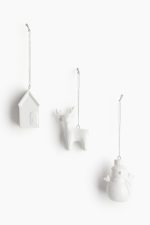 آویز درخت کریسمس سرامیکی 3 عددی H&M HOME - Image 2