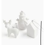 آویز درخت کریسمس سرامیکی 3 عددی H&M HOME