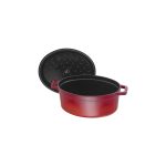قابلمه چدن بیضی 23 سانت قرمز staub - Image 6