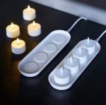 شمع وارمر شارژی LED ایکیا  بسته 4 عددی IKEA SMALOM - Image 2
