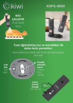 آسیاب نمک و فلفل جفتی اتوماتیک kiwi - Image 3