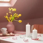 جای شمع وارمر شیشه ای طرح گل IKEA BLADFÅGEL - Image 2