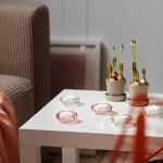 جای شمع وارمر شیشه ای طرح گل IKEA BLADFÅGEL - Image 3