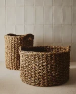 سبد بافت گرد کوتاه zara home - تصویر 2