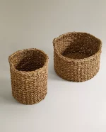 سبد بافت گرد کوتاه zara home - تصویر 8