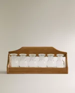 جای ادویه چوبی با ظرف های شیشه ای زاراهوم zara home - تصویر 6