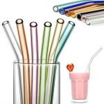 نی شیشه ای رنگی با فرچه بسته 6 عددی - تصویر 2
